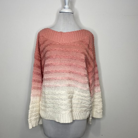 INC Ombré Cable-Knit Sweater - Picture 3 of 5